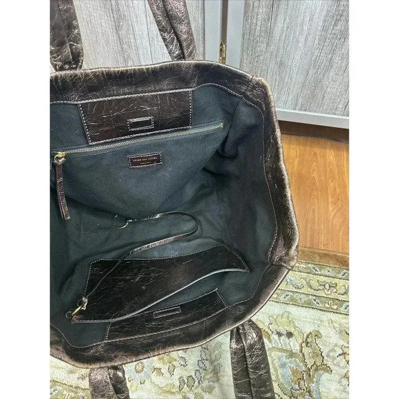 Dries Van Noten Bronze Tote Magnetic Closure Tubolar Handles Made in Italy - Picture 7 of 12